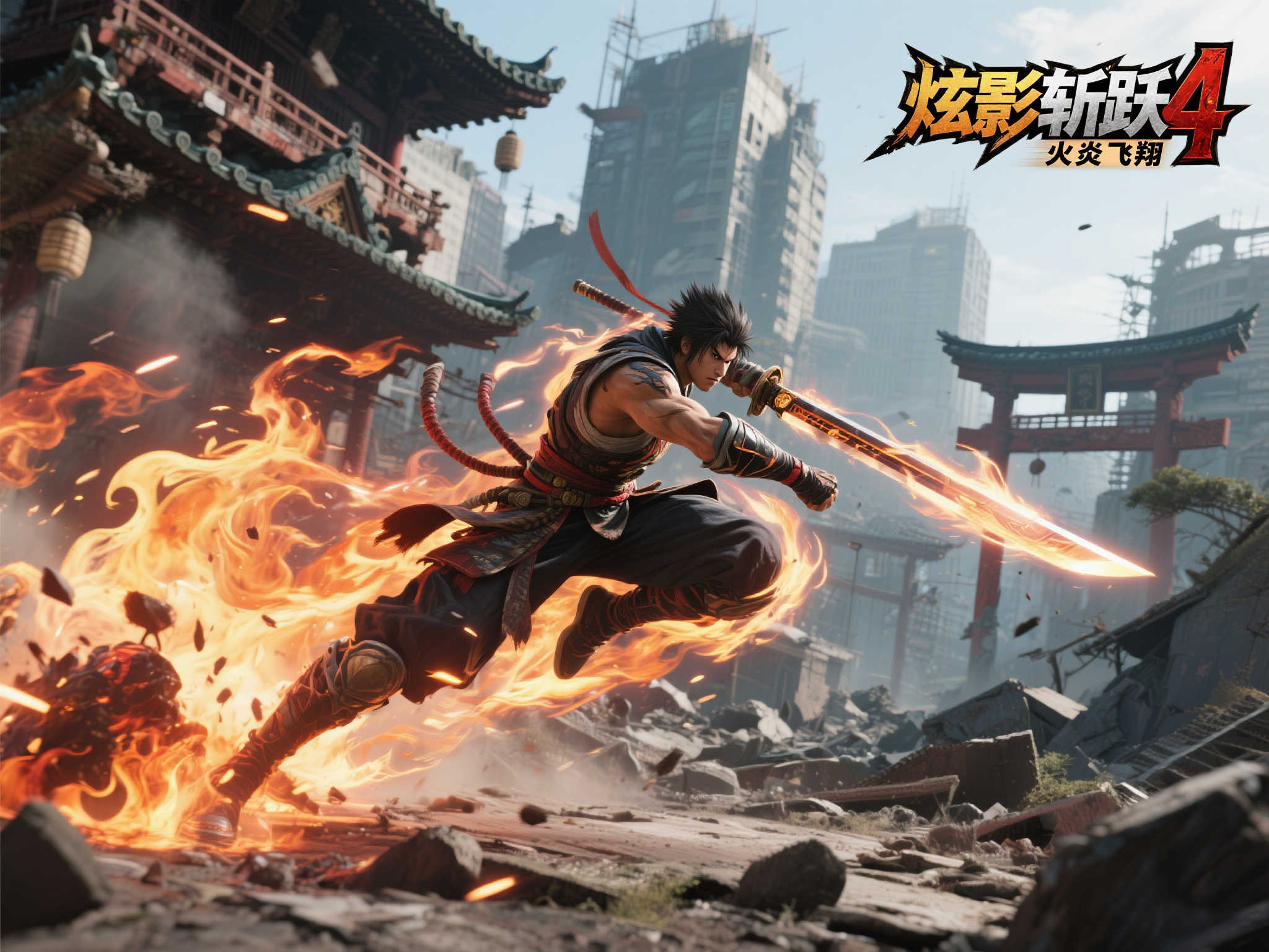 《忍者龙剑传4》：隼龙施展火焰忍术点燃战场！